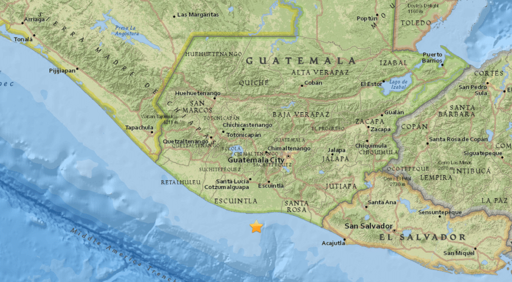 terremoto guatemala 22 giugno 2017