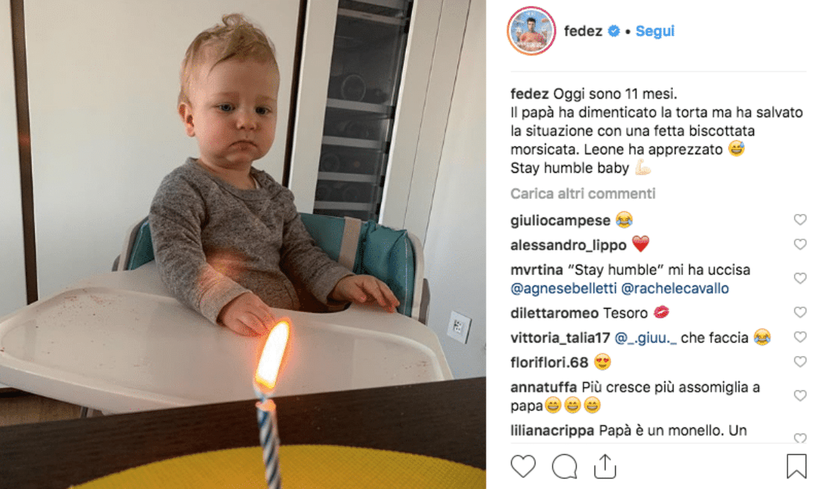 fedez torta complemese figlio