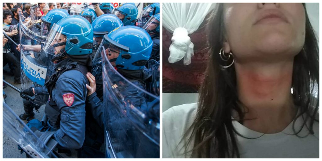 Salvini Firenze scontri polizia donna