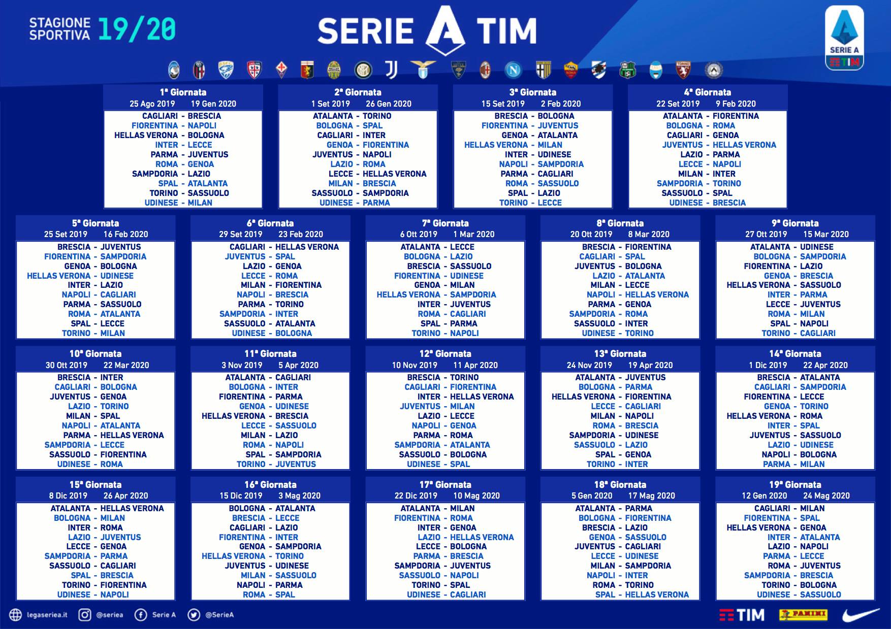 Serie A ultime notizie, calendario, partite, dove vederla in streaming