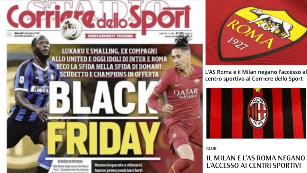 roma milan giornalisti corriere dello sport