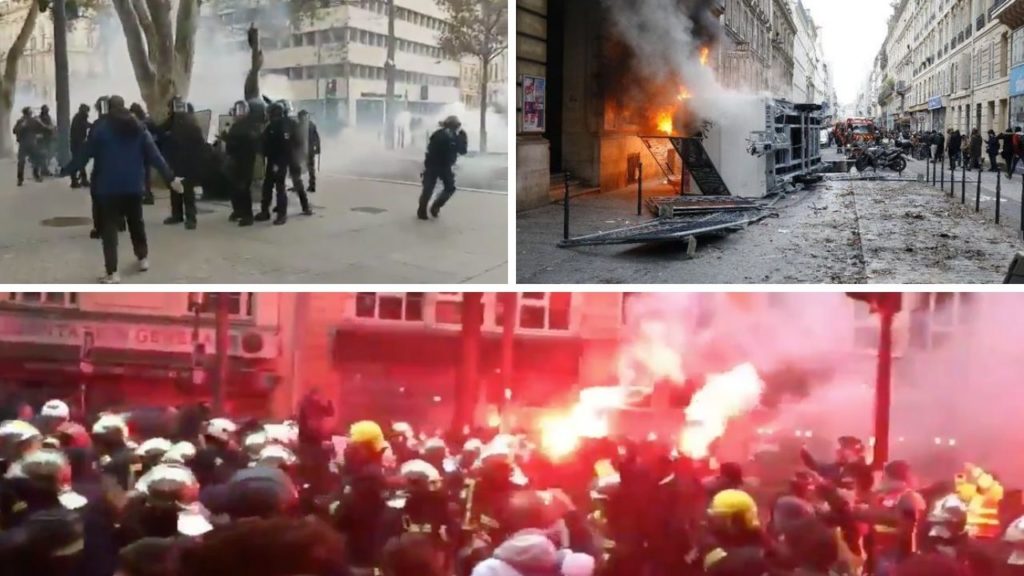 sciopero francia scontri parigi