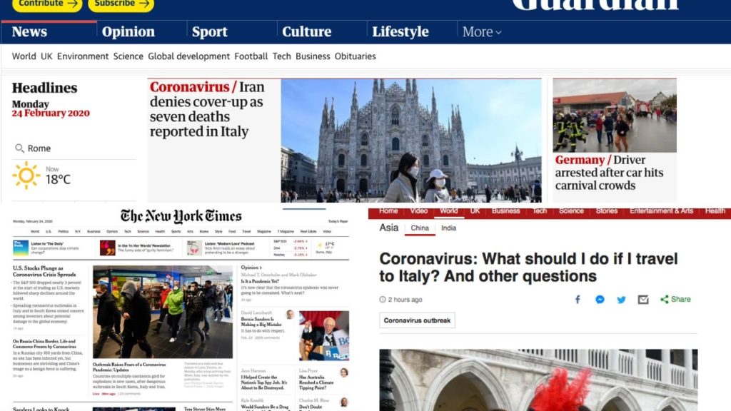 coronavirus in italia stampa internazionale