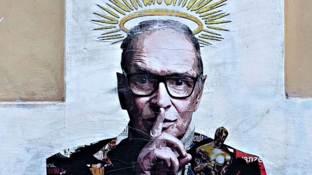 Ennio Morricone murale Trastevere roma