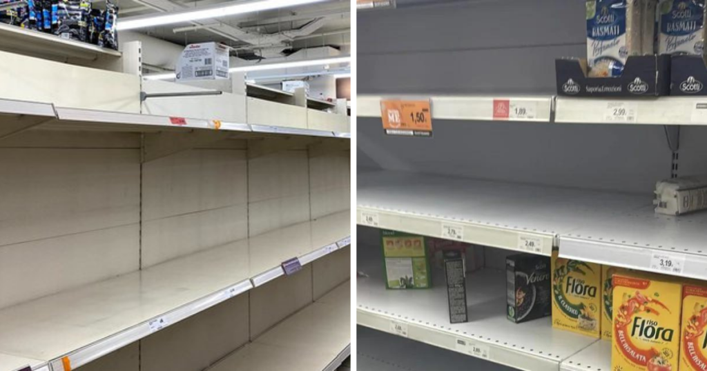 supermercati vuoti italia guerra in ucraina