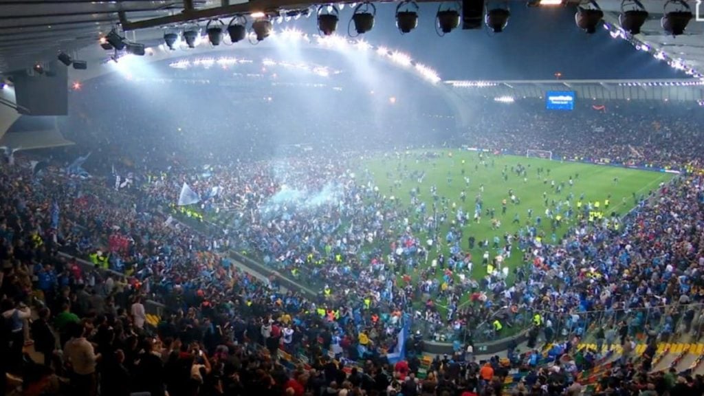 scontri tifosi napoli udinese dacia arena cosa è successo video