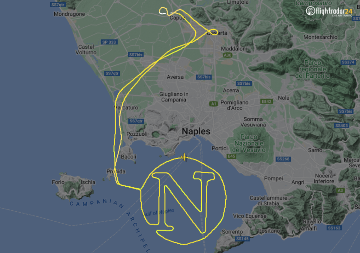 scudetto napoli logo club aereo golfo rotta