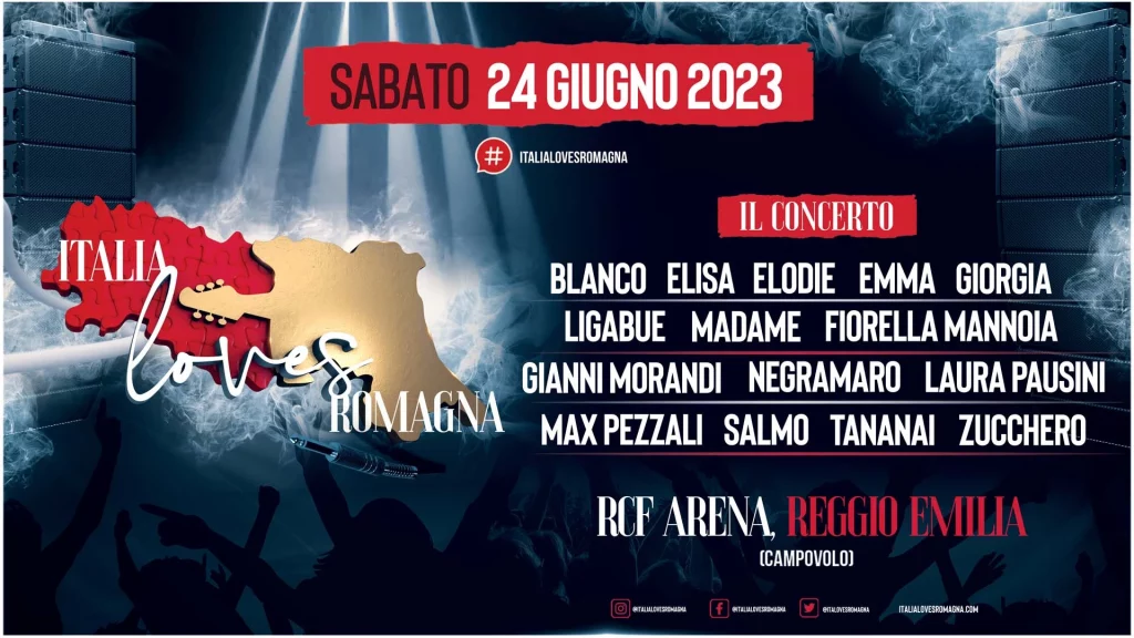 Italia Loves Romagna streaming e diretta tv: dove vedere il concerto