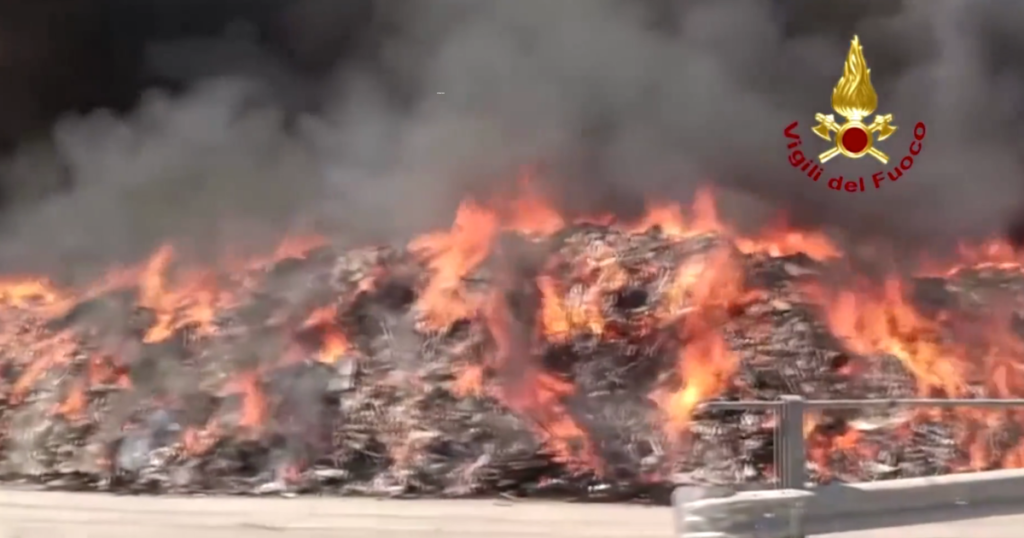 incendio ciampino diossina