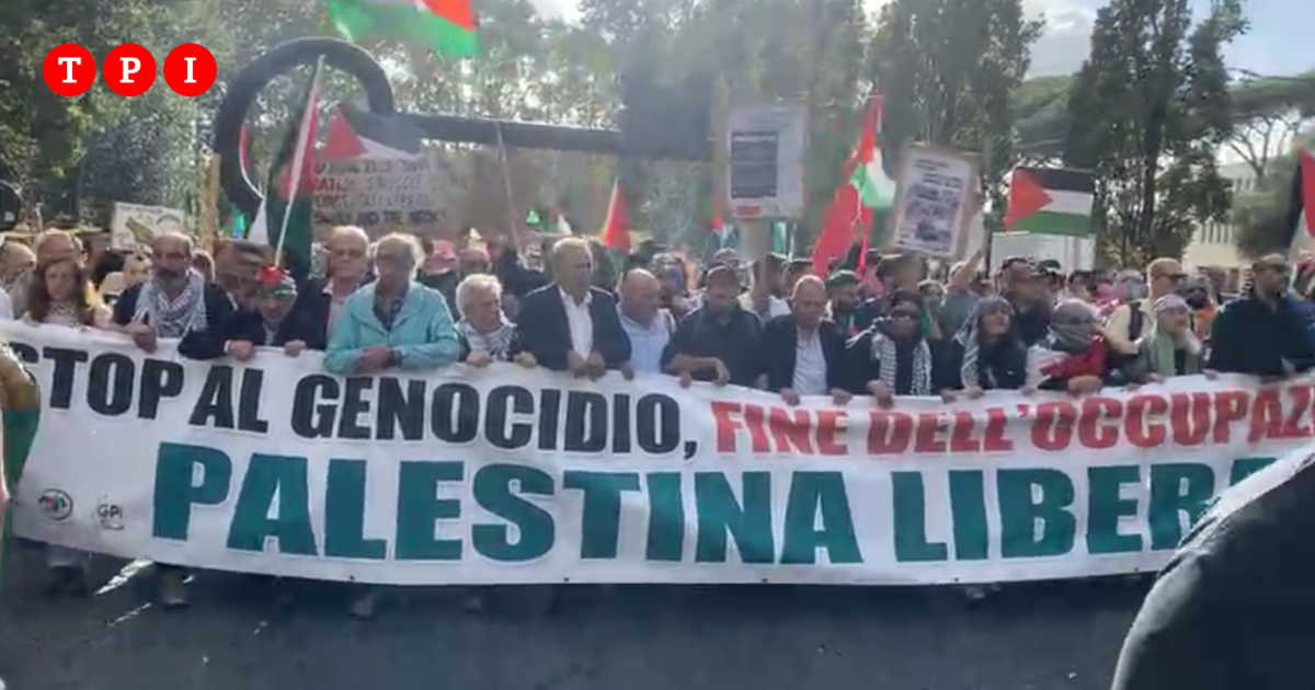 Manifestazione A Roma, 15mila In Corteo Per La Palestina