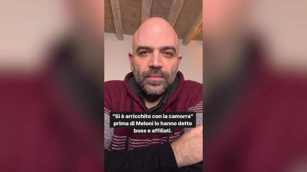 Saviano risponde alla Meloni Mi attacca È il suo modo per invitarmi al silenzio sulla mafia