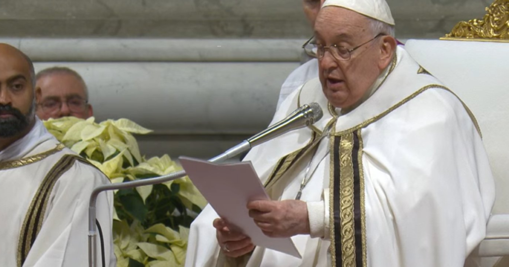 Papa Francesco: “Il nostro cuore è a Betlemme dove la pace viene rifiutata dalla logica perdente della guerra”