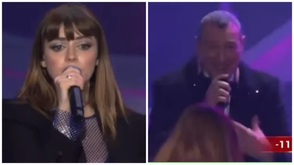 Annalisa interrotta a L’anno che verrà intervento di Amadeus sul palco VIDEO