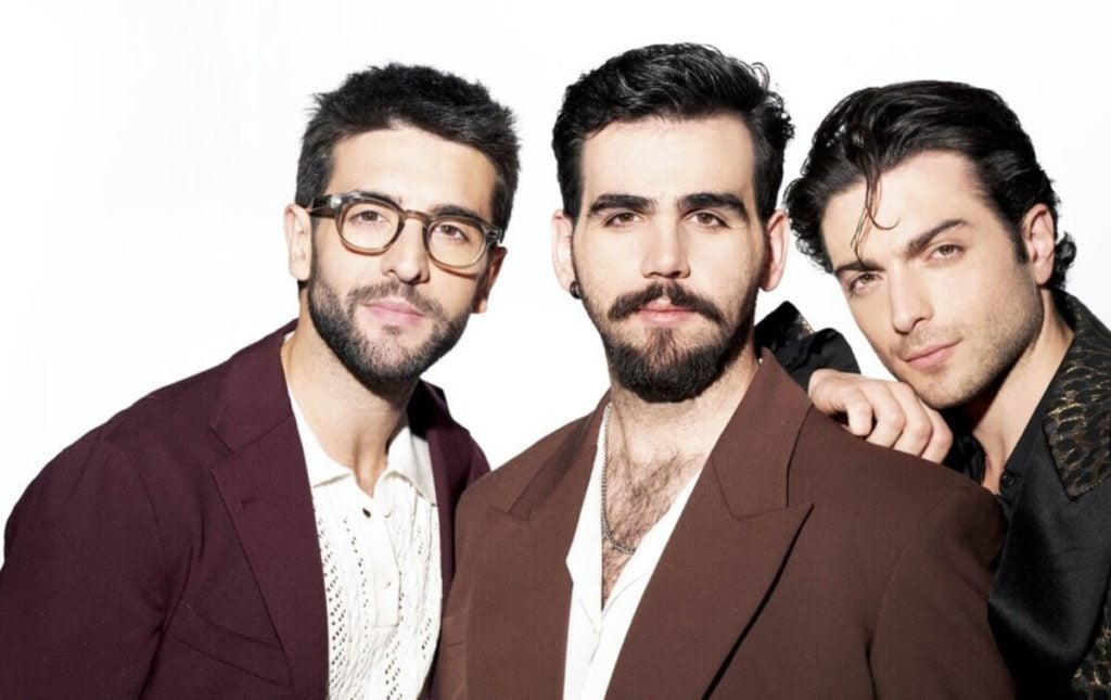 Sanremo 2024 Il Volo abiti prima serata Festival stilista, look, vestiti oggi