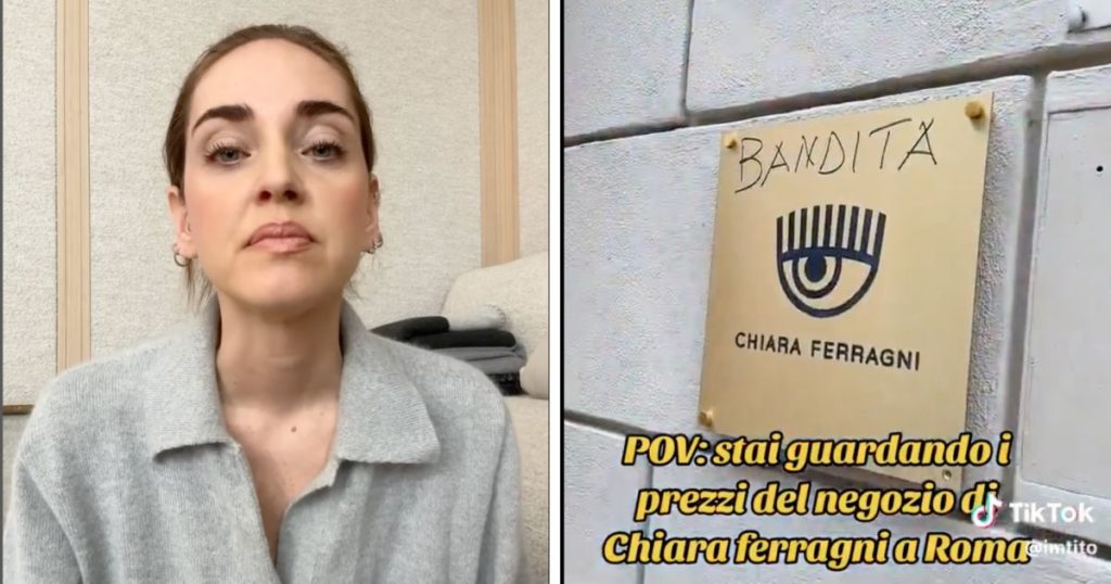 Vandalizzato il negozio di Chiara Ferragni a Roma: “Bandita e truffatrice”