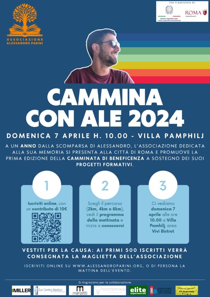 Cammina con Ale 2024: domenica 7 aprile la prima edizione della camminata benefica dedicata ad Alessandro Parini