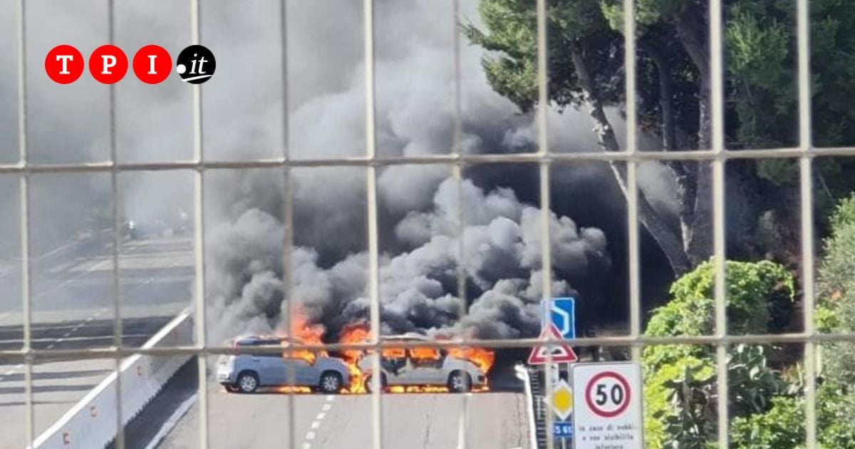 Brindisi, portavalori assaltato da un commando armato lungo la statale: spari e auto in fiamme