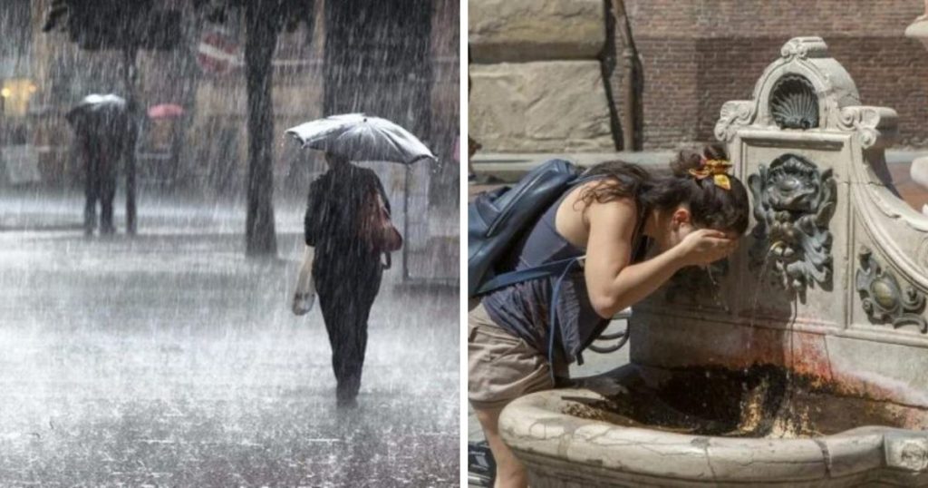 Meteo, Italia divisa in due: bombe d’acqua e violenti temporali al Nord, caldo estremo sul resto della Penisola