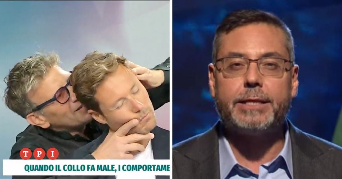 Osteopata scrocchia in tv il collo del conduttore, Andrea Vianello: “La stessa manovra mi causò l’ictus” | VIDEO