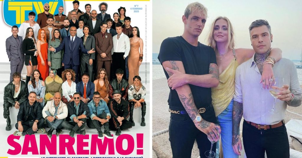 Fedez e Achille Lauro vicini nella prima foto ufficiale di Sanremo 2025: l’immagine fa il giro del web